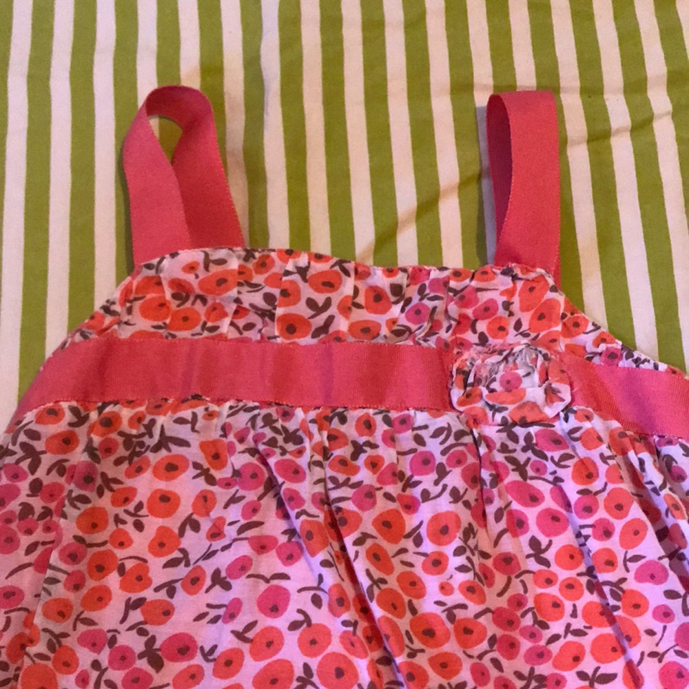 Pink Floral Print Babyboll Style Dress